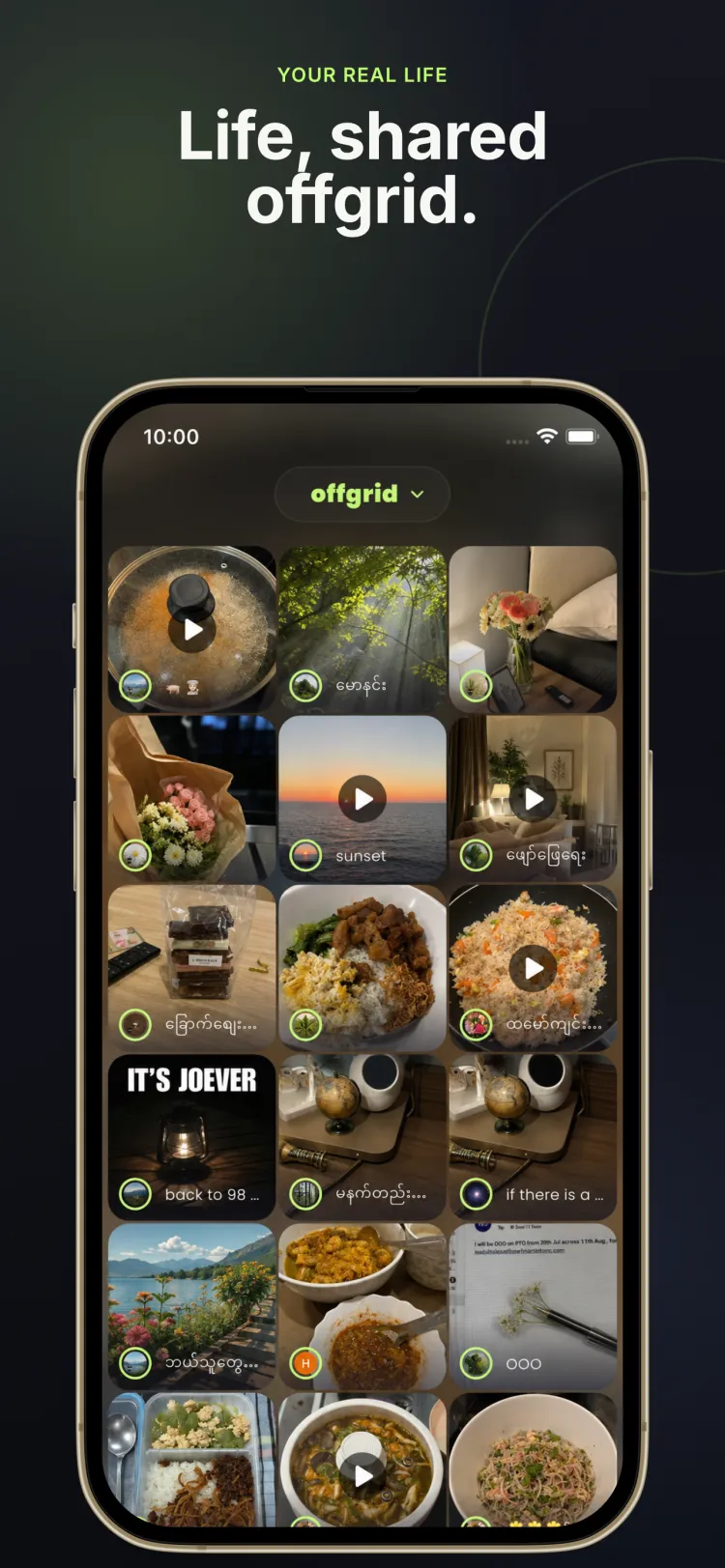 offgrid app home screen